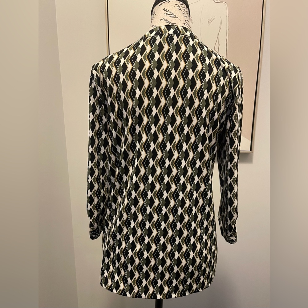 Dalia Geometric Patterned Blouse - Size Small - Picture 3 of 11